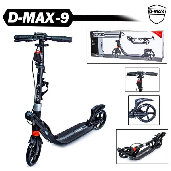 

Двухколесный самокат Scale Sports. D-Max-9. Black. Ручной тормоз!