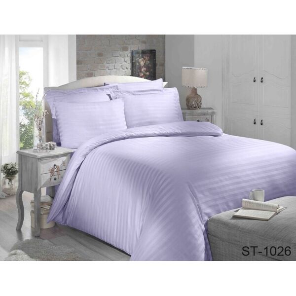 

Комплект постельного белья ТМ TAG страйп-сатин 100% хлопок 1,5-сп. Лиловый LUXURY ST-1026