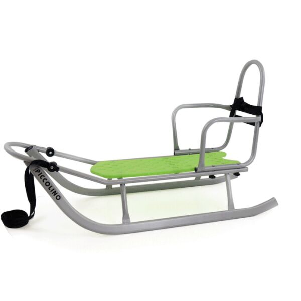 

101 Санки PICCOLINO со спинкой (Серый с зелёным)