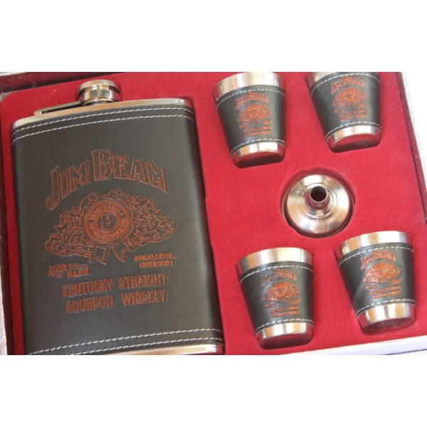 

Подарочный набор FOR фляга со стопками Jim Beam black-red 900 мл (124150)