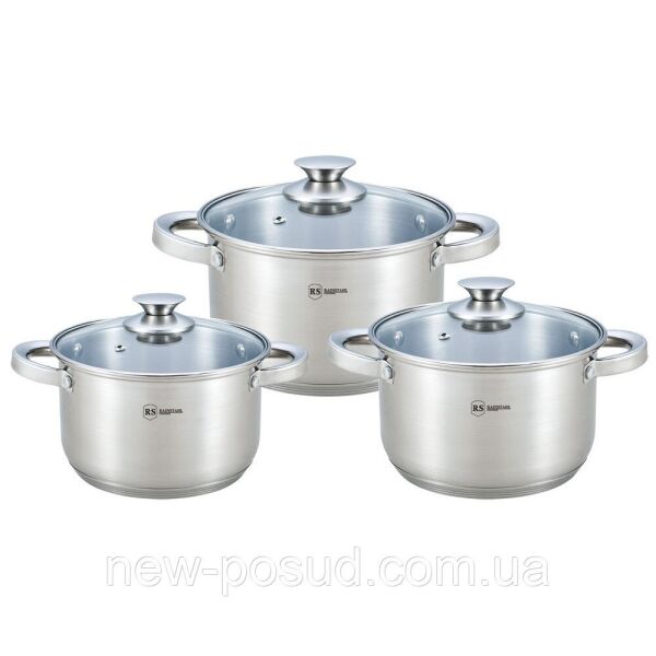 

Набор кастрюль Rainstahl из нержавеющей стали 6 предметов (RS 1642-06) (NP)