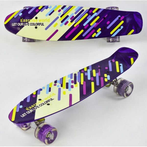 

Скейт Penny board F 9797 (8) Best Board со световыми эффектами фиолетовый