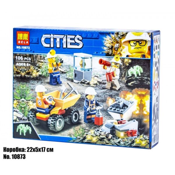 

Конструктор Toys 10873 "Команда горняков", 106 деталей