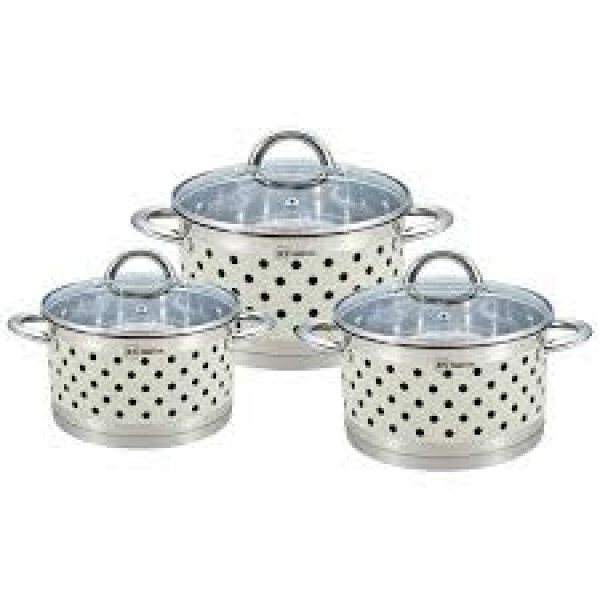 

Набор кастрюль Rainstahl из нержавеющей стали 6 предметов (RS 1626-06 White) (NP)