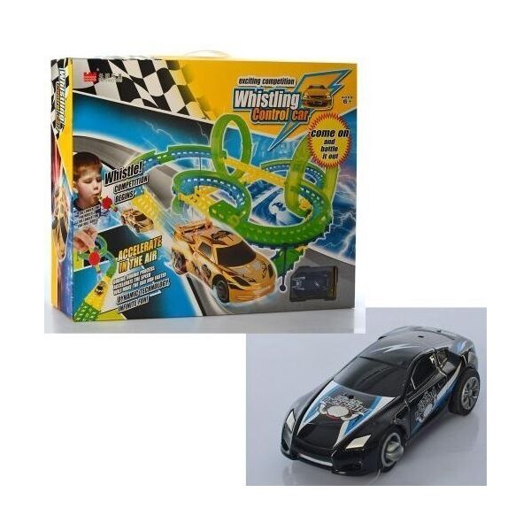

​Трек автомобильный A-Toys 2237 с машинкой, реагирует на звук, 54-40,5-8 см