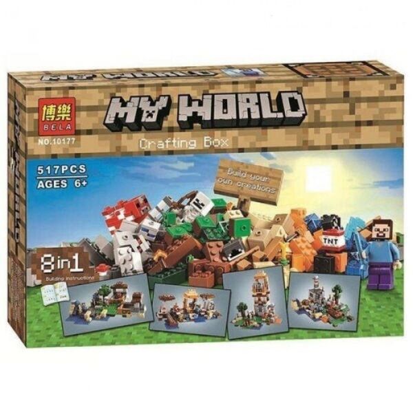

Конструктор Toys 10177 Minecraft "Верстак: 8в1" 517 деталей