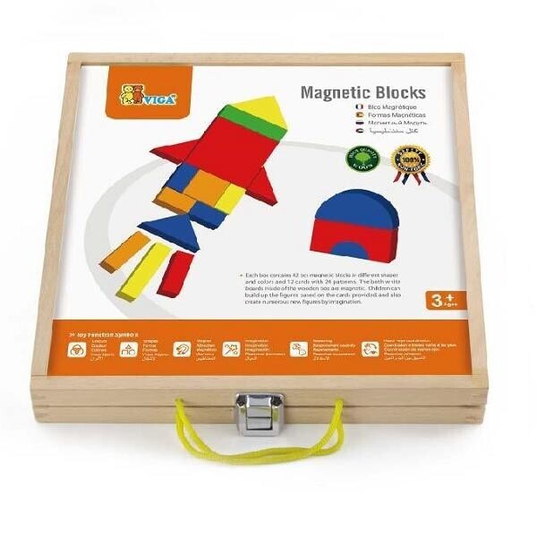 

Набор магнитных блоков Viga Toys ""Формы и цвет"" (59687)