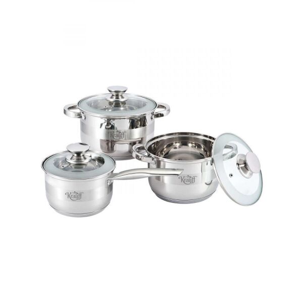 

Набор посуды Krauff Strich из нержавеющей стали 6 предметов (26-238-023) (NP)