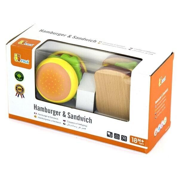 

Игровой Набор Viga Toys ""Гамбургер и сэндвич"" (50810)