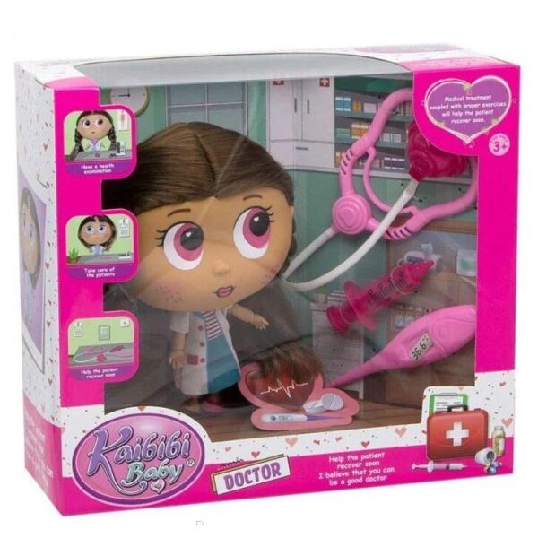 

​Кукла A-Toys BLD287 Доктор, Стетоскоп, Шприц, Термометр, 27-24-10,5 см