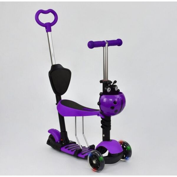 

Самокат деткаий Scooter Божья коровка 5 in 1 родительская ручка Фиолетовый (2T1075)