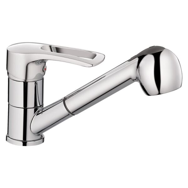 

Смеситель для кухни HANSBERG 014 c выдвижной лейкой HB0208 Haiba Стальной (HB0208)