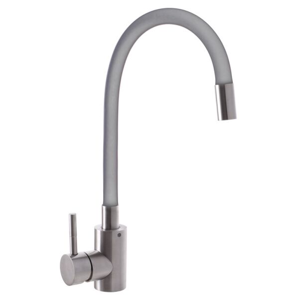 

Кухонный смеситель серый с силиконовым изливом SUS 011 SS2799 MIXXUS Серый (SS2799)