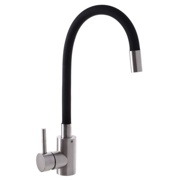 

Кухонный смеситель черный с силиконовым изливом SUS 011 SS2798 MIXXUS Черный (SS2798)