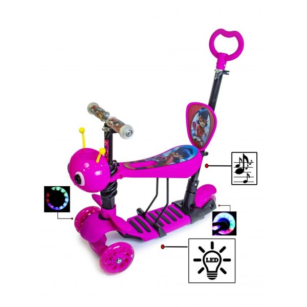 

Самокат Scooter ''Пчелка'' 5in1. Леди Баг. Pink. со светом и музыкой!