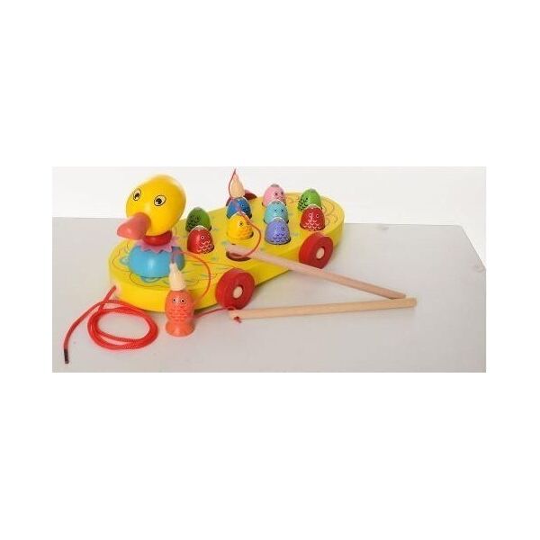 

Деревянная игрушка Рыбалка MD 2164 Животное На колесах, Магнитный, 31-14,5-5,5 см