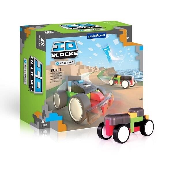 

Конструктор Guidecraft IO Blocks Гоночные машины, 48 деталей (G9607)