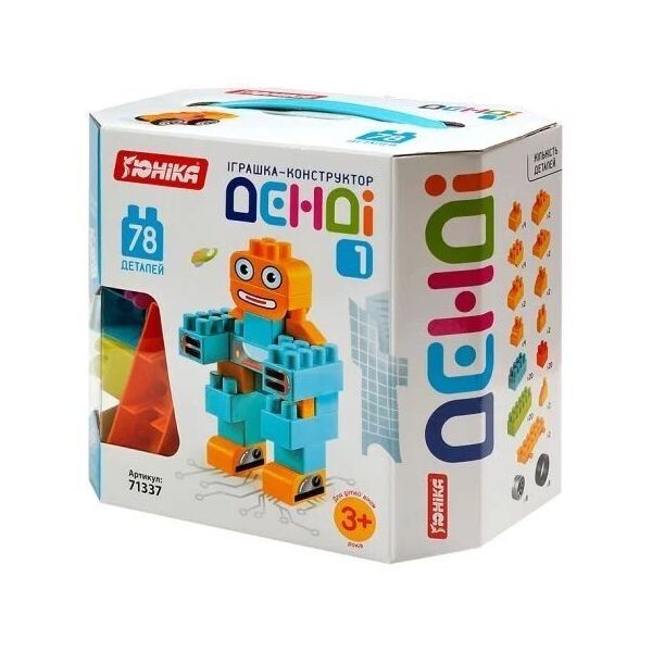 

Конструктор детский Денди 1, Юника, 78 деталей, 15*15*28 см