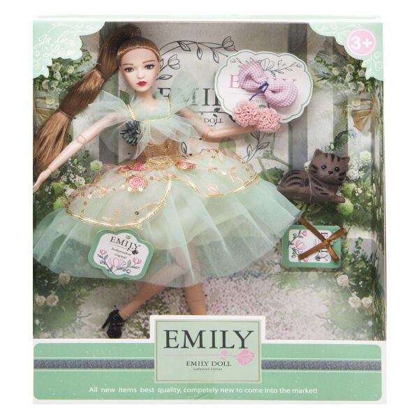 

Кукла EMILY QJ088 Шарнирная, С кошкой, 29-33-6,5 см