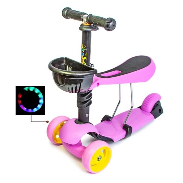 

Самокат Scooter Smart 3in1. Лиловый цвет. (Смарт-колеса!)