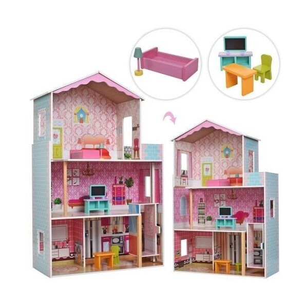 

Деревянная игрушка Bambi Домик MD 2579 3 Этажа, Мебель, 76-48-10 см