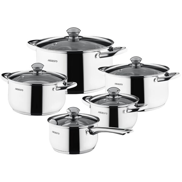 

Набор посуды Ardesto Gemini Gourmet из нержавеющей стали 10 предметов (AR1910PS) (NP)