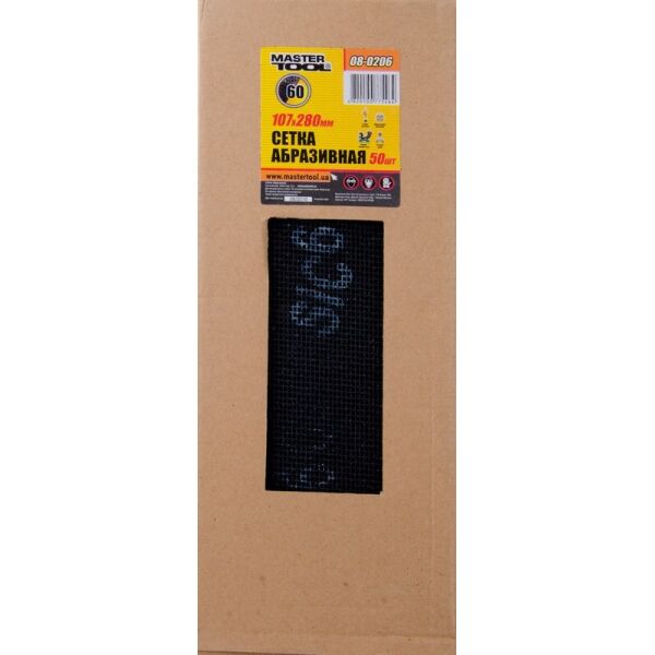 

Сетка абразивная зерно 60 107*280 мм MASTERTOOL 08-0206
