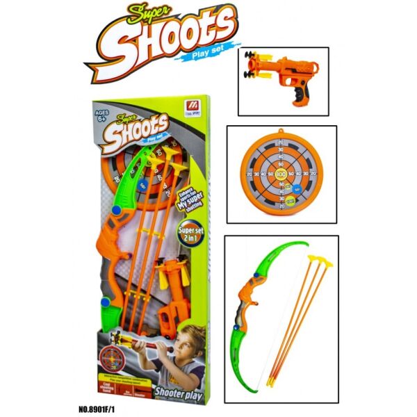 

Игровой Набор - Арбалет, лук, стрелы, пистолет 8901F-2