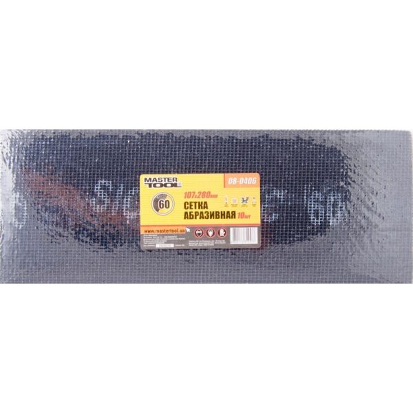 

Сетка абразивная зерно 60 107*280 мм, 10 шт MASTERTOOL 08-0406