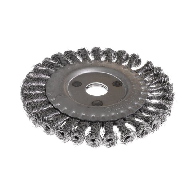

Щетка дисковая D150 из плет. проволоки отв. 22,2мм MASTERTOOL 19-9015