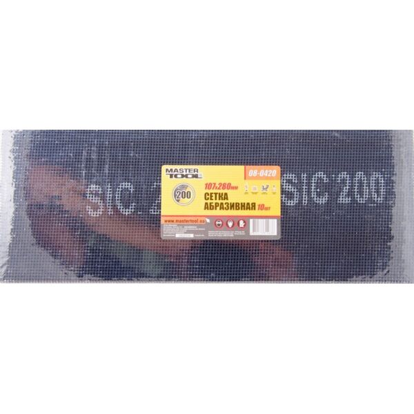 

Сетка абразивная зерно 200 107*280 мм, 10 шт MASTERTOOL 08-0420