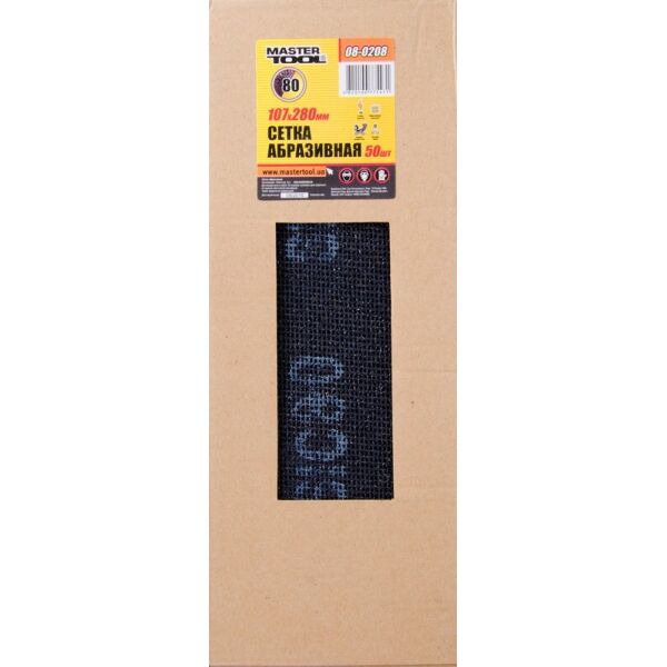 

Сетка абразивная зерно 80 107*280 мм MASTERTOOL 08-0208