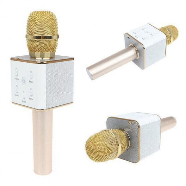 

Беспроводной микрофон караоке Kronos bluetooth Q7 Karaoke Золотой