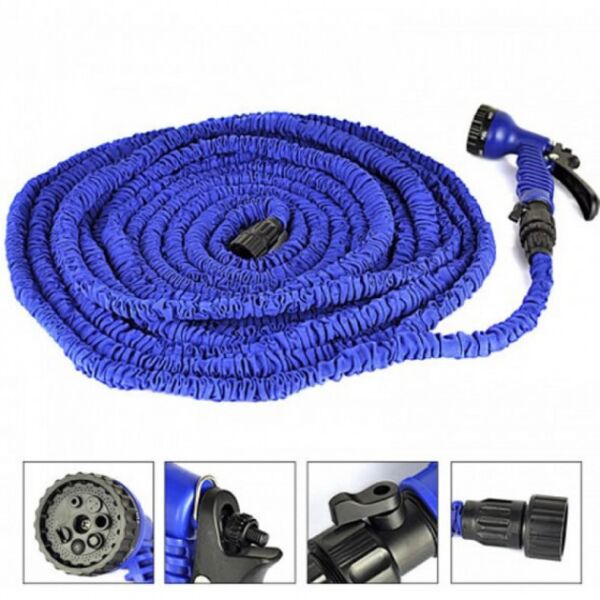 

Садовый шланг для полива Uni M Hose 30м с распылителем Синий