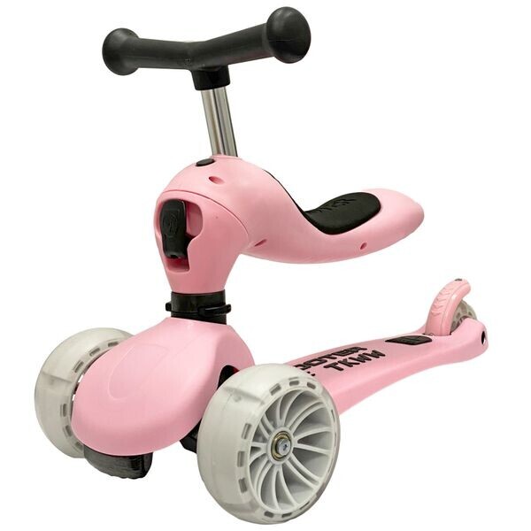 

Трехколесный Самокат Беговел детский Scooter Трансформер 2 в 1 Pink (sc1118)