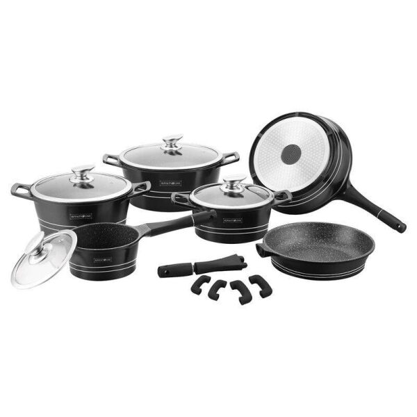 

Набор кухонной посуды Royalty Line RL-ES-1014M-black черный 14 предметов