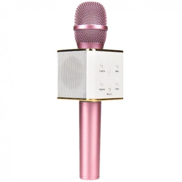 

Беспроводной караоке микрофон с колонкой Q7 (Pink) Original