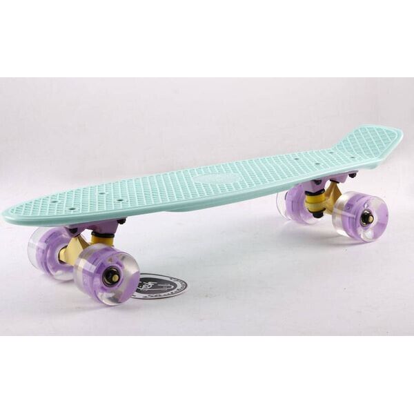 

Скейтборд Пенни Борд Fish Skateboard penny Светятся колеса Мятный 57 см (FL12)