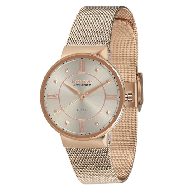 

Часы женские Guardo S01549-5 розовое золото