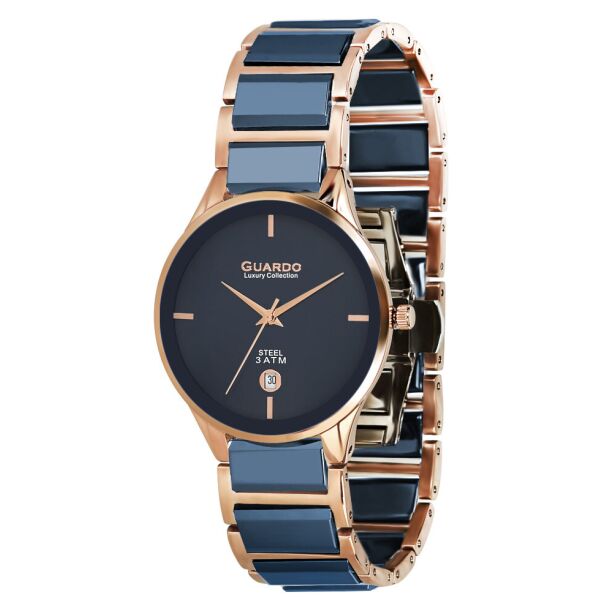 

Часы женские Guardo S00395-7 розовое золото