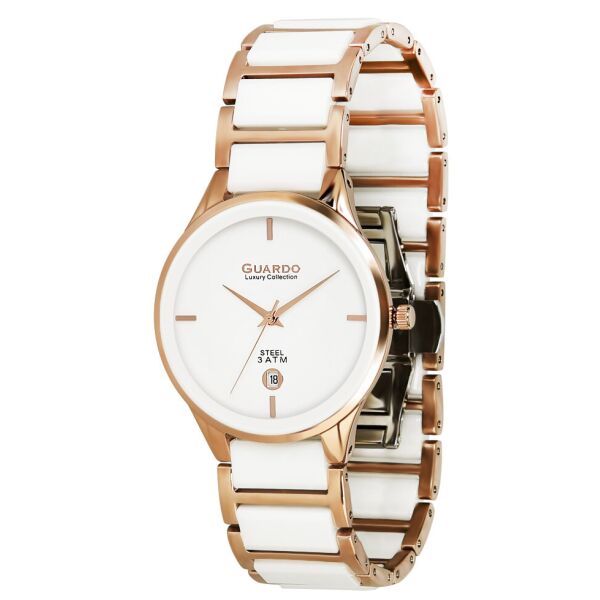 

Часы женские Guardo S00395-6 розовое золото