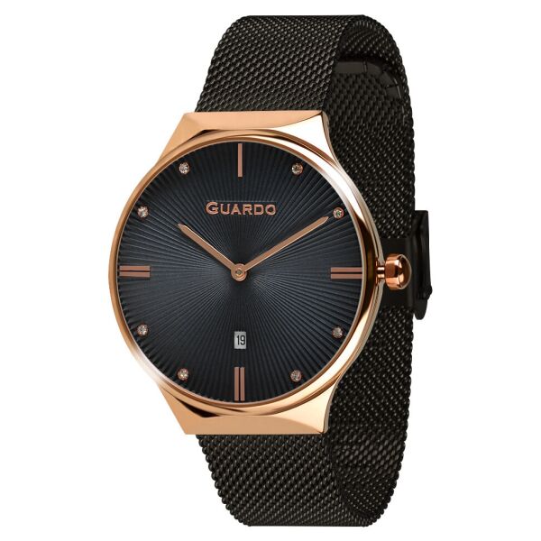 

Часы женские Guardo 012473-(1)-7 черно-золотые