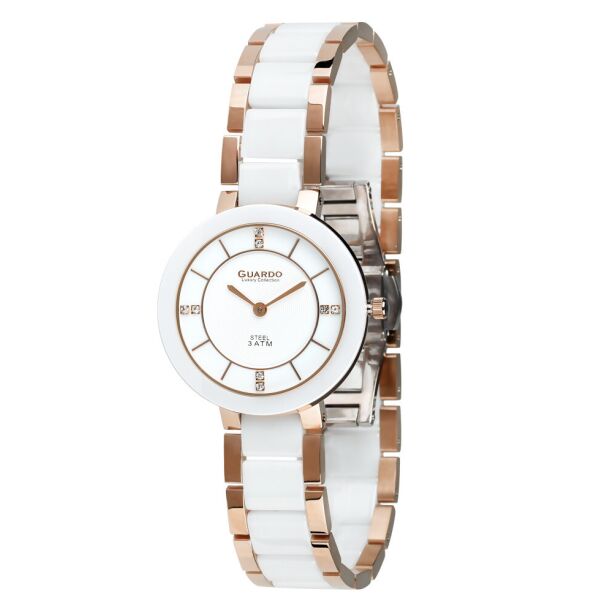 

Часы женские Guardo S09294-6 розовое золотые