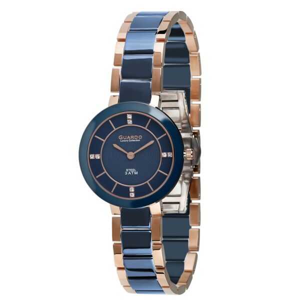

Часы женские Guardo S09294-7 розовое золотые