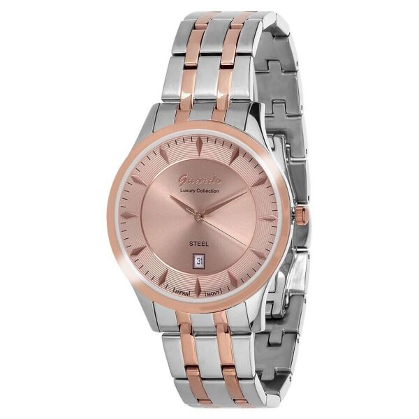 

Часы мужские Guardo S1453-5 серебро с розовым золотом