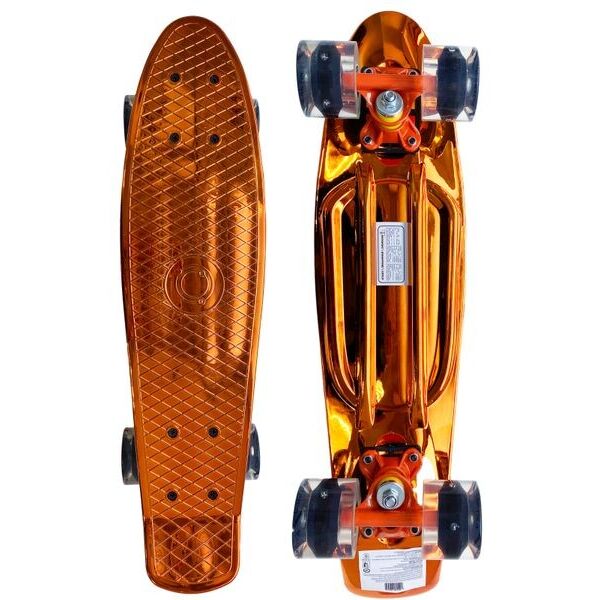 

Скейтборд Пенни борд Zippy Board 22 LED колеса Бронза Металлик 54 см (ZS2)
