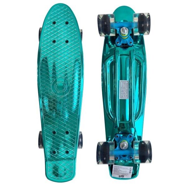 

Пенни борд Zippy Board 22 LED колеса Бирюза Металлик 54 см (ZS4)