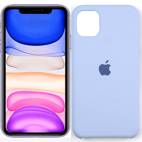 

Чехол силиконовый оригинальный для iPhone 11 Голубой (27393)