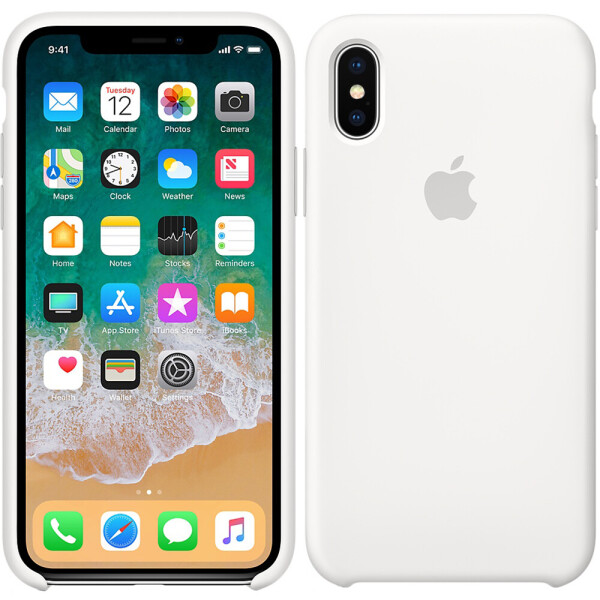 

Чехол силиконовый оригинальный для iPhone X/Xs Белый (20451)