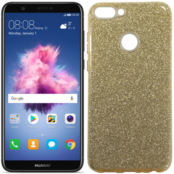 

Чехол силиконовый 3in1 Блёстки для Huawei P Smart Gold (21963)